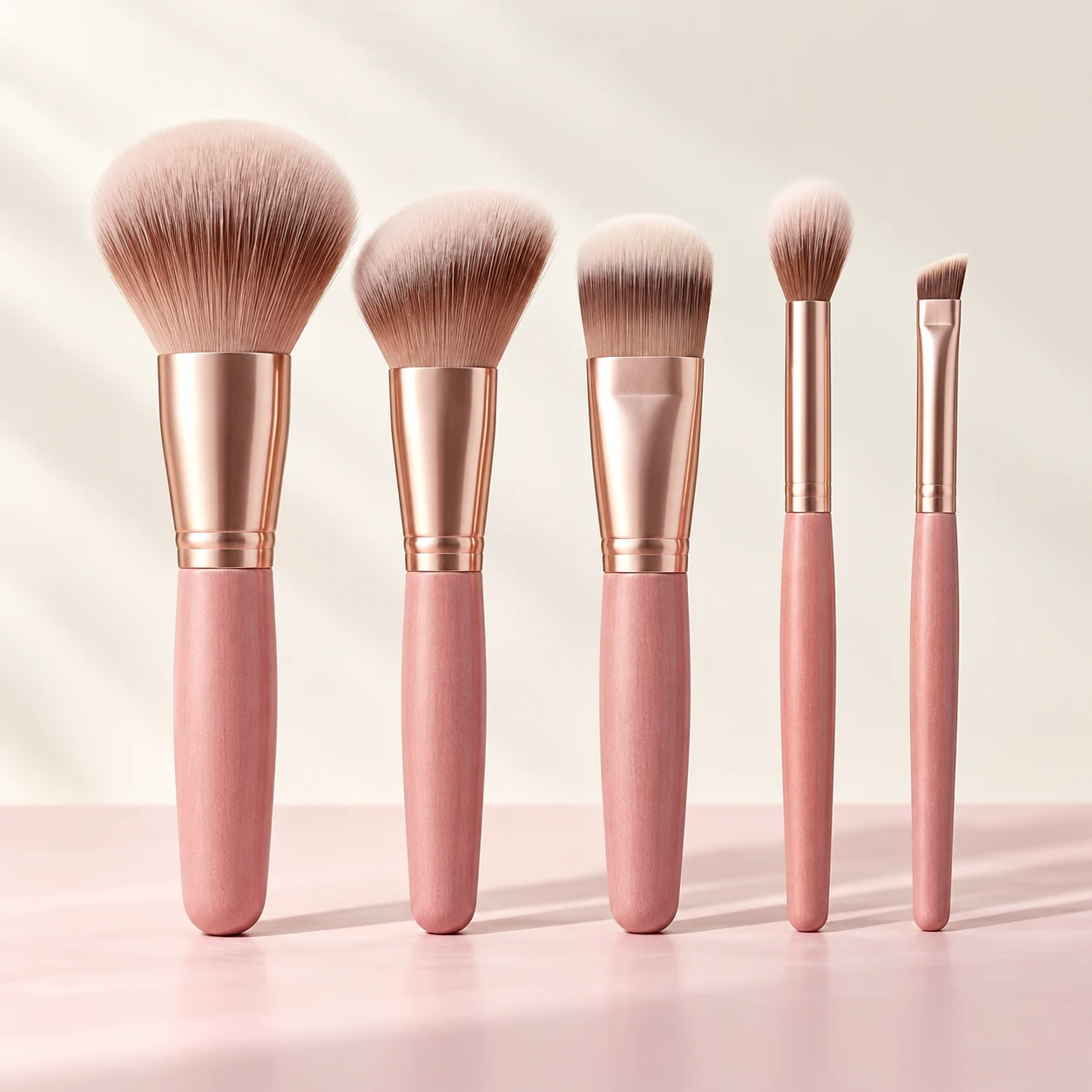 Rosy Everyday Brush Set in Rose