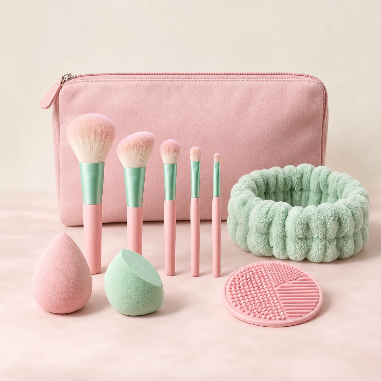 Dewdrop Daily Ritual Set in Pink + Mint