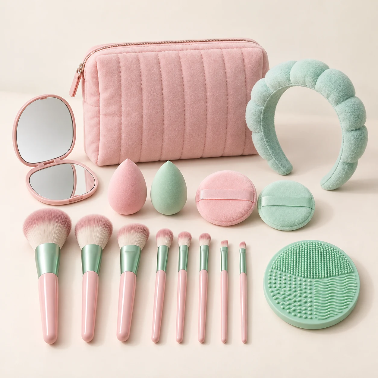 Sweet Ritual Beauty Tool Set in Pink + Mint